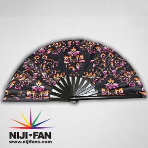 Damask Lesbian Clack Fan *Blacklight Reactive*