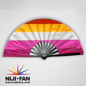 Lesbian Pride Fan *Blacklight Reactive*