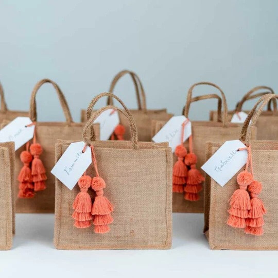 5PCS Leather Gift Bags Wedding Favour Bag For Guest Mini Handbag With Ribbon Candy Packaging Box Eid Distributions Party Decor