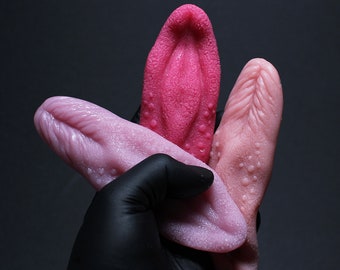 Tongue-Tied (V1) Silicone tongue sex toy Realistic hand sculpted sex toy - clit stimulator