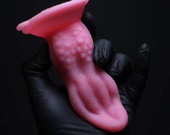 Little Lickin' Cup (V2) Silicone tongue sex toy Realistic hand sculpted sex toy - clit stimulator
