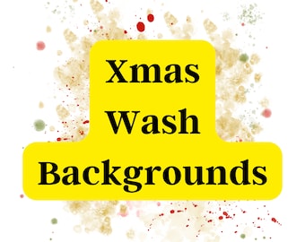 Christmas Wash Backgrounds | Watercolor Texture PNG (Digital Download)
