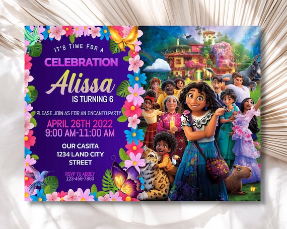 Encanto Birthday Invitation  Encanto Editable Invitation