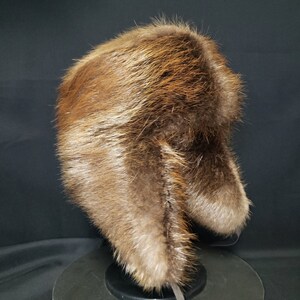 Beaver Fur Trapper Hat with Ear Flaps ~ Winter Hat for Skiing, Ice Fishing, Shoe Shoeing, Snowmobiling