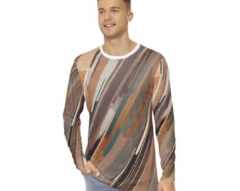 Camisa de manga larga para hombre con estampado integral