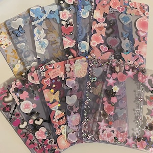 Toploaders décorés, déco k-pop, toploader pour cartes photo kpop, porte-cartes photo, kpop, déco, kpop