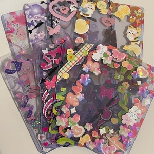 Toploaders décorés, déco k-pop, toploader pour cartes photo kpop, porte-cartes photo, kpop, déco, kpop