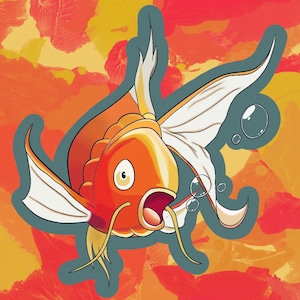 Magikarp Waterproof Sticker