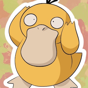 Psyduck Wasserdichter Aufkleber