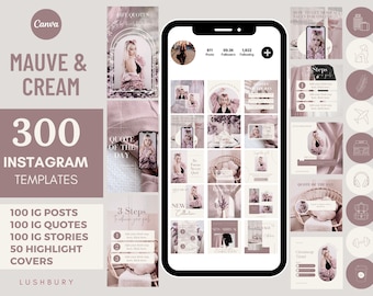 300 Purple Animated Instagram Template Bundle (Post/Quotes/Story) - Business Coaching - Purple Social Media Canva – Blogger Course Creator
