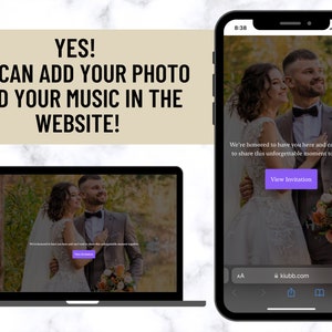 Online Wedding Invitation Mini Website & RSVP, Digital Wedding Website, Online RSVP and Schedule, Personalized Electronic Mobile Invite image 3