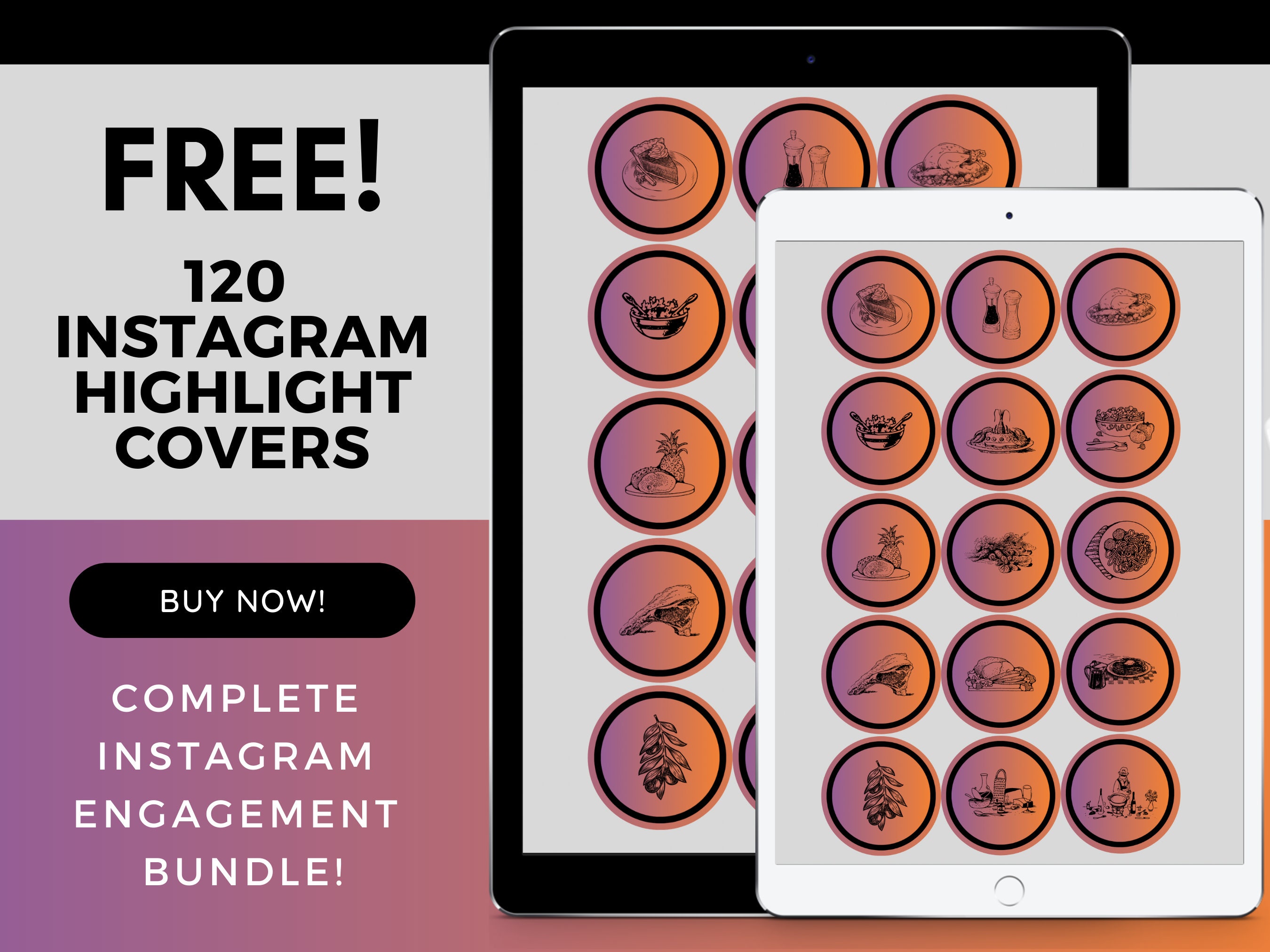 420 Animated Instagram Post Template for Restaurant, Orange Food