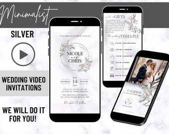 Elegant Wedding Invitation Video, Animated RSVP, Digital Wedding Invite, Custom Wedding Invite, Electronic Invitation, E-Card