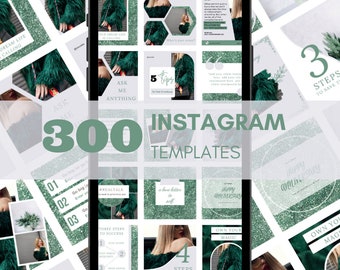 300 Sage Green Instagram Canva Template | Instagram Story | Course Creator | Instagram Post | Social Media Quotes