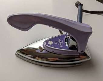 Vintage General Electric Sew & Press Iron Purple