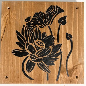 Large Flower Plant Press Wood Press with Stencil Pressed Flowers Gift DIY Hobby Birthday Valentines Day image 6