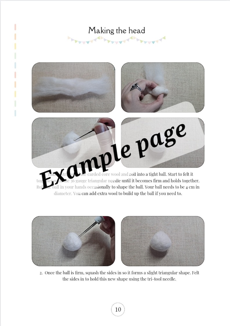 How to Make a Needle Felted Bunny Downloadable PDF Tutorial - Etsy