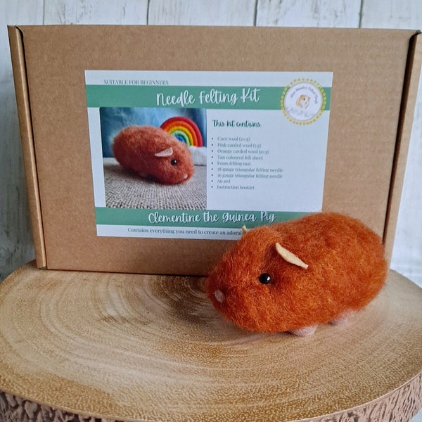 Needle Felting Kit - Clementine the Guinea Pig