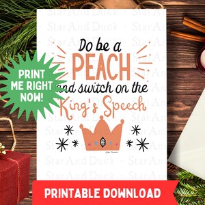 Afdrukbare Happy Holidays-kaart | Afdrukbare kerstwenskaart VK | Handgetekend | Digitale kerstprint Britse kerst | Koningstoespraak
