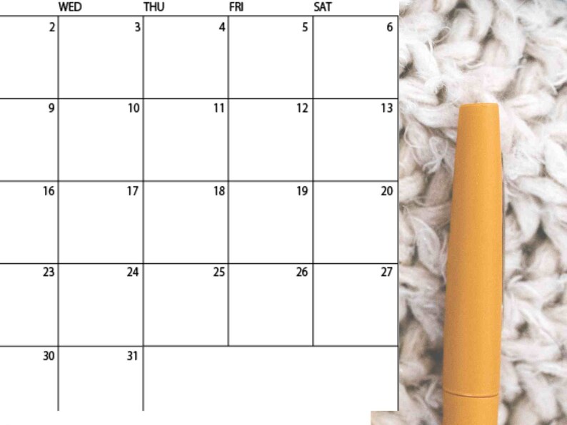 Januar 2024 druckbarer Kalender, druckbarer Monatskalender, U.S. Letter, Original Kunst, Januar Kalender 2024 zum ausdrucken, Schwarzweiß Monatsplaner Bild 8