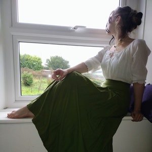 100% Cotton Edwardian skirt Period skirt High waisted skirt Historical clothing