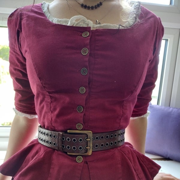 Jahrhundert Damen Top 100% Baumwolle Button Up 18th Century Jacke Frauenkleidung