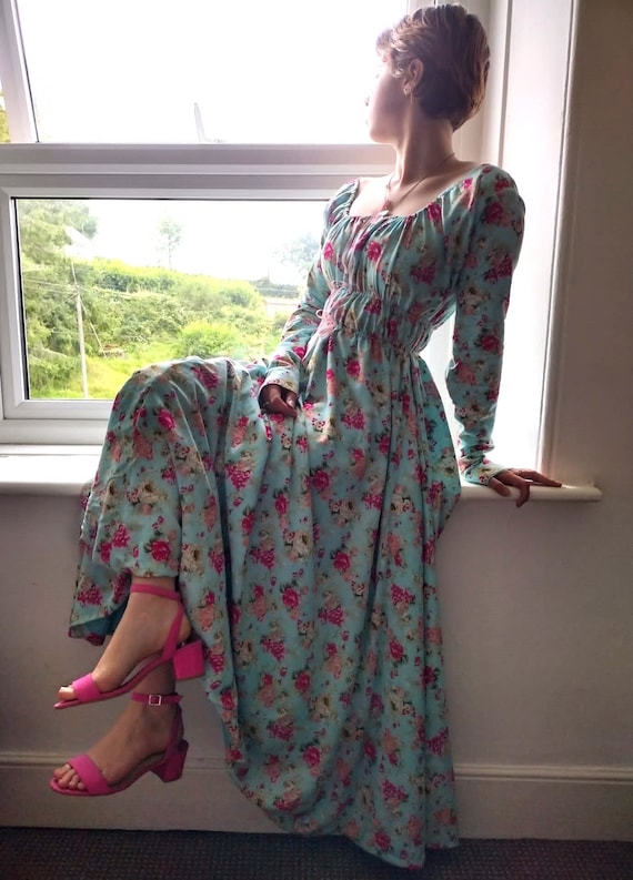 pink and blue winter dress Baltic Born Womens Myers Dress | Blue + Pink Floral