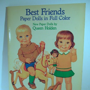 Poupées en papier Best Friends New Queen Holden, état neuf, non découpées, 1985