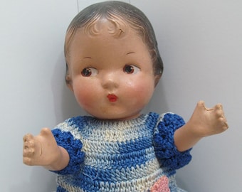 Adorable Composition Girl Doll, 1930&#39;s