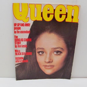 Queen British Fashion Magazine, April 1968, Olivia Hussy Cover