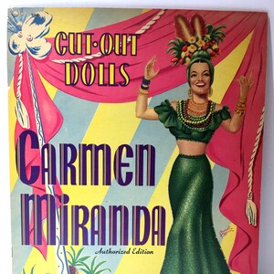 Uncut Carmen Miranda Paper Dolls, 1942, Whitman