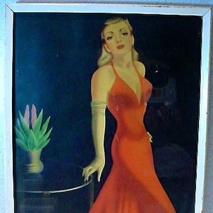 Framed 1940&#39;s Pin Up Glamour/Cheese Cake Print!