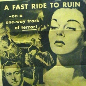 Original One Sheet Filmplakat, Sie würden mir nicht glauben, 1947 Susan Hayward Film Noir