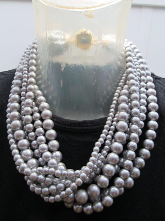 VIntage Richelieu Multi-Strand Faux Pearl Necklac… - image 2