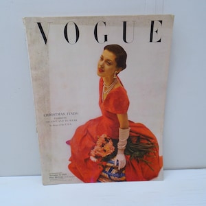 Rivista Vogue, 15 novembre 1948, copertina di Rawlings, Hattie, Carnegie, Adrian, Cecil Beaton