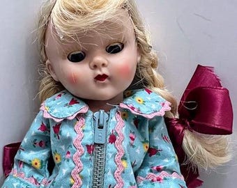 Vintage Strung Ginny Doll, Talon Zipper Series, 1953