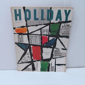 Revista Vintage Holiday Janeiro de 1954, Henri Cartier Bresson - Europa