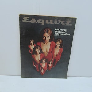VIntage Esquire Magazine, Britt Ekland Cover, April 1969