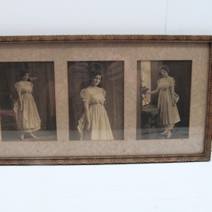 Vintage Victorian Photos of Young Lade in Original Carved Frame