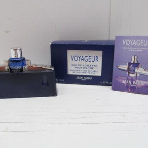 Seal Mini Bottle of Voyageur Men&#39;s Cologne by Jean Patou, Paris, 1990&#39;s