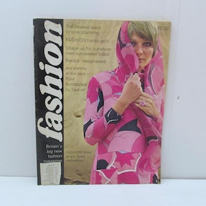Rare British Fashion Magazine &quot;Fashion&quot; July 1968, Cecil Beaton,Bardot,