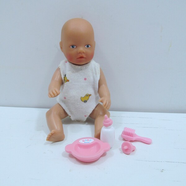 VIntage 4,5 inch baby geboren pop met accessoires, Zapf Creation