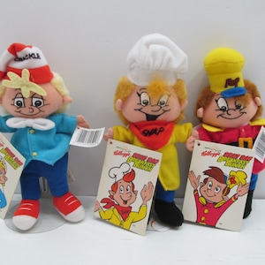 Kelloggs Bean Bag Breakfast Bunch, Snap, Crackle & Pop, 1997