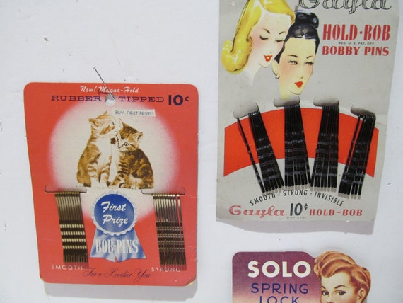 Vintage Lot of Ladies Hair Accessories MOC, 1940'… - image 4