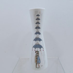 Rosenthal Porcelain Vase, Peynet, Lovers, Eumbrella&#39;s & Birds, MCM