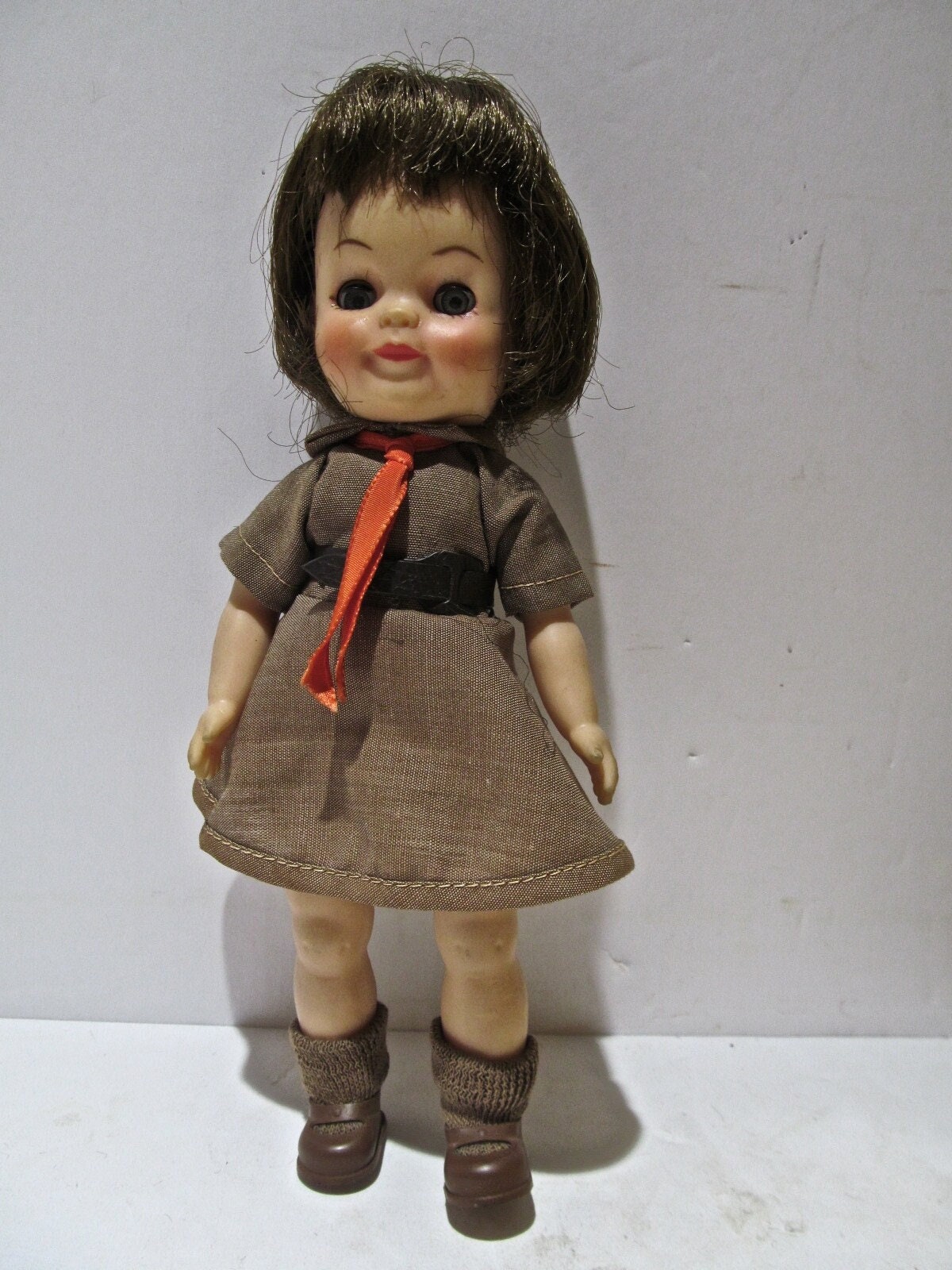 ビンテージ エファンビー ガール スカウト ドール ブラウン effanbee