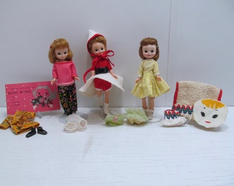 8-Zoll-Betsy McCall Doll Lot, 3 Puppen & Kleidung, amerikanischer Charakter