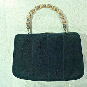 Ungewöhnliche E / W Corde Tasche Circa 1940