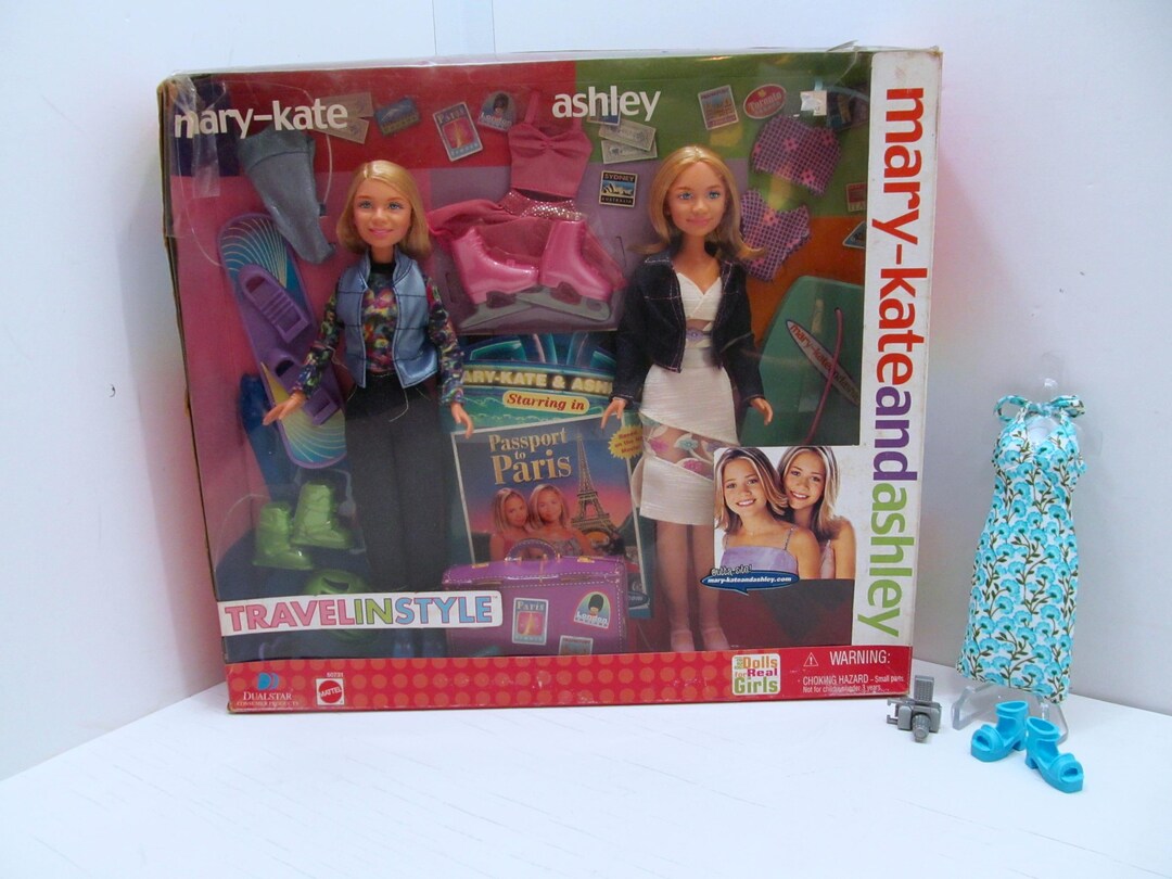 Mattel Mary-kate and Ashley Olsen Travel in Style Gift Set W/ Extra