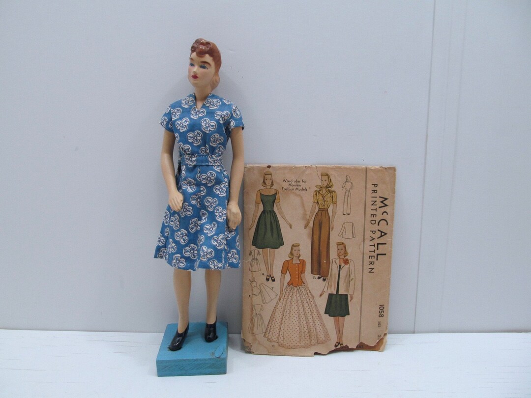 Vintage 12.5 Marianne Miniature Mannequin Doll W/patterns, 1940's Etsy